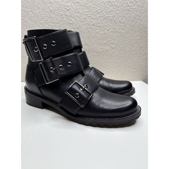 Blondo Boots Camila Women Ankle Waterproof Black Zip Buckles Zip Black Size 7 M - Picture 2 of 15